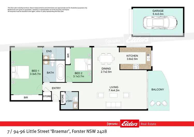 Floorplan of Homely unit listing, 7/94-96 Little Street, Forster NSW 2428