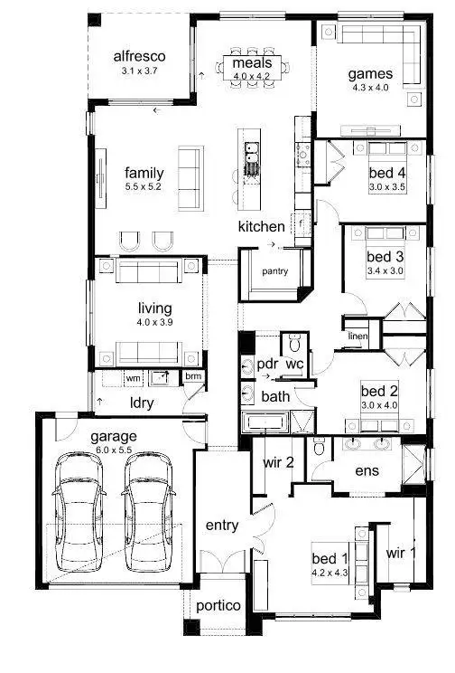 Floorplan of Homely house listing, 36 Hampshire Boulevarde, Leneva VIC 3691