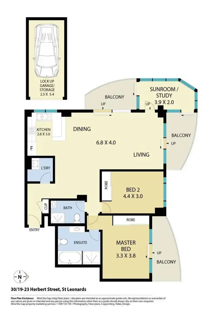 Floorplan of Homely apartment listing, 30/19-23 Herbert Street, St Leonards NSW 2065