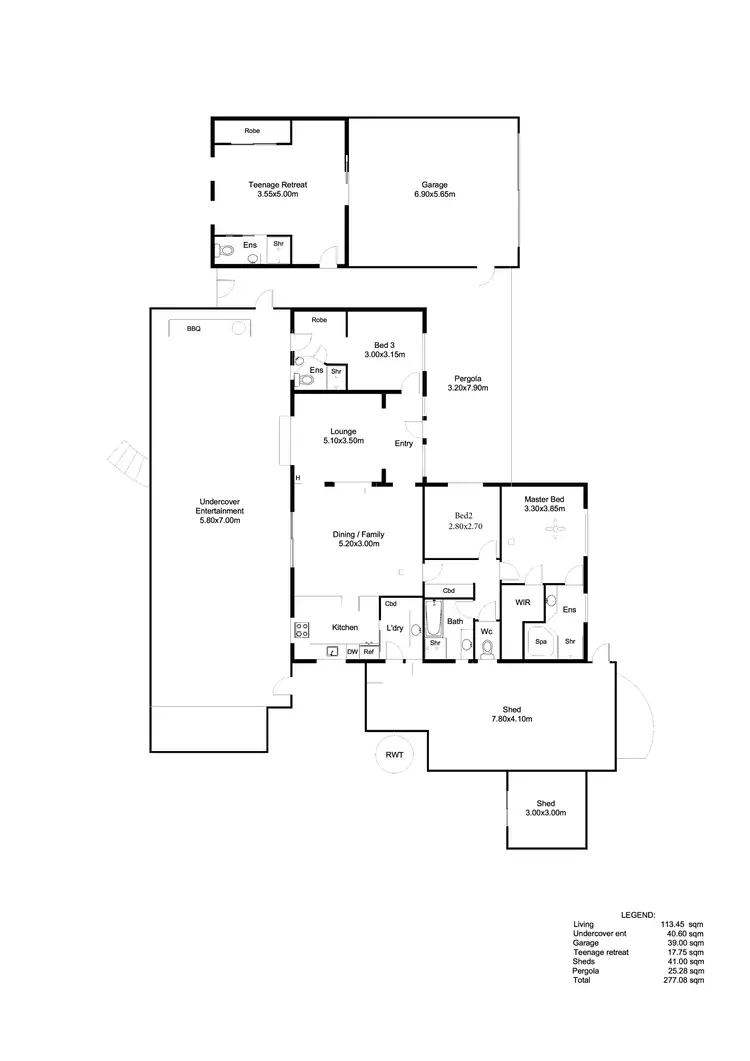 Floorplan of Homely house listing, 6 Stanbury Avenue, Happy Valley SA 5159
