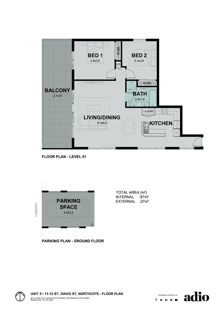 Floorplan of Homely apartment listing, 5/11-13 St David Street, Northcote VIC 3070