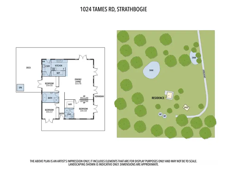 Floorplan of Homely rural property listing, 1024 Tames Road, Strathbogie VIC 3666