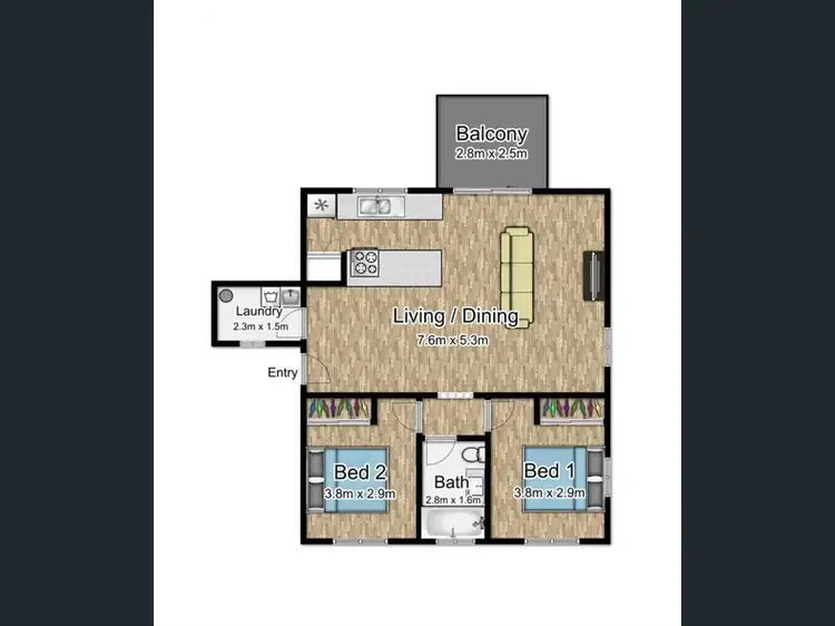 Floorplan of Homely unit listing, 18/24-26 Springfield Crescent, Manoora QLD 4870