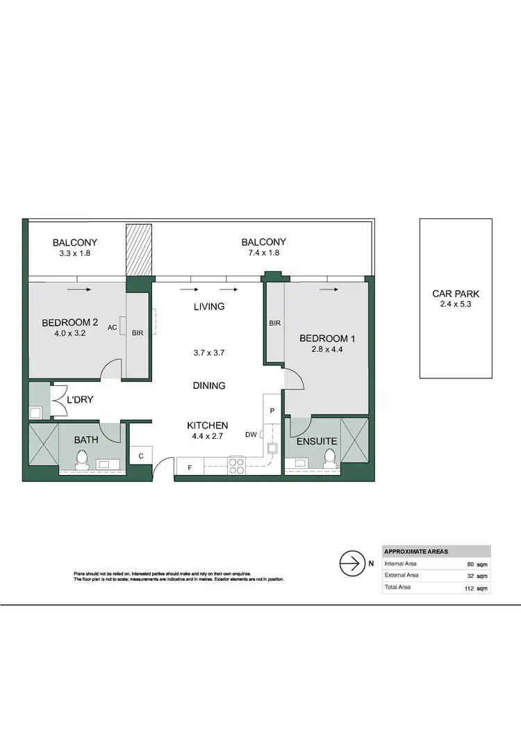 Floorplan of Homely apartment listing, 2308/17 Penny Place, Adelaide SA 5000