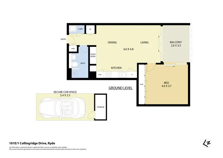Floorplan of Homely apartment listing, 101e/1 Collingridge Drive, Ryde NSW 2112