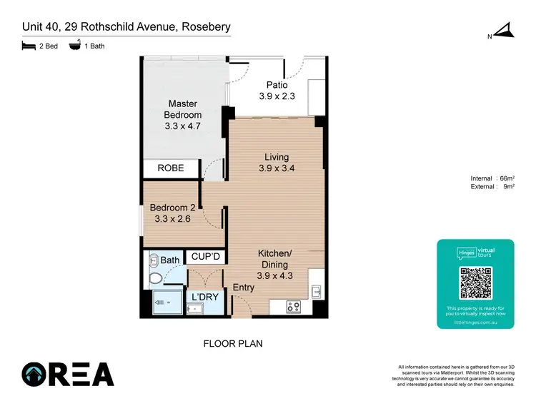 Floorplan of Homely apartment listing, 40/29 Rothschild Avenue, Rosebery NSW 2018
