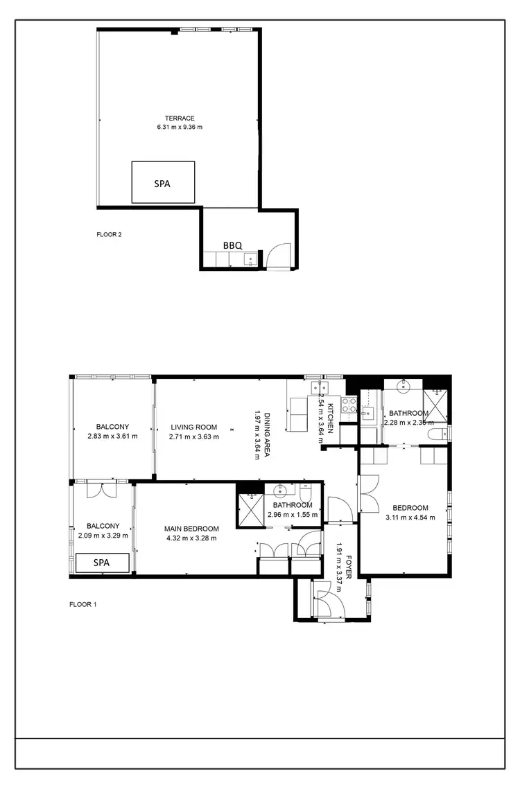 Floorplan of Homely apartment listing, 5437-5438/123-127 Williams Esplanade, Palm Cove QLD 4879