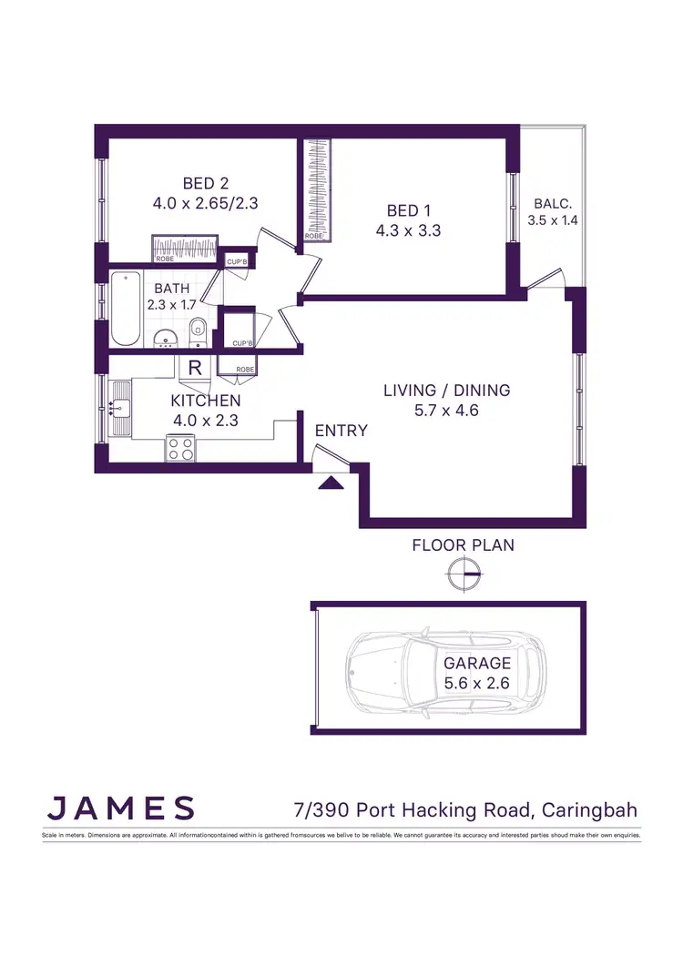 Floorplan of Homely apartment listing, 7/390 Port Hacking Road, Caringbah NSW 2229