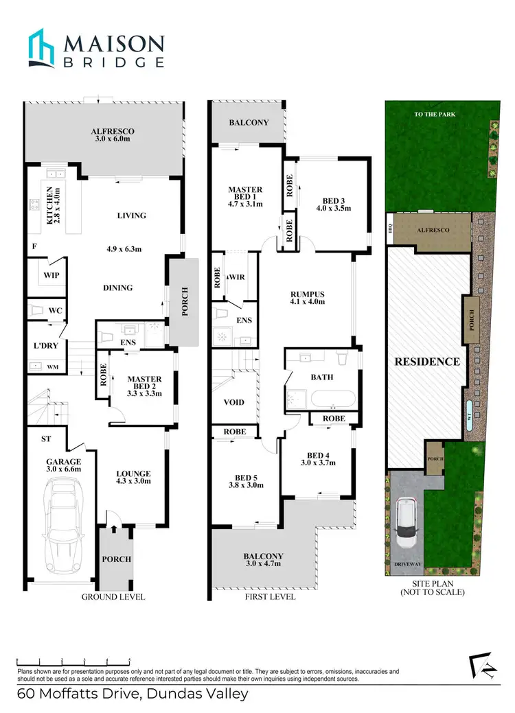 Floorplan of Homely semi-detached listing, 60 Moffatts Drive, Dundas Valley NSW 2117