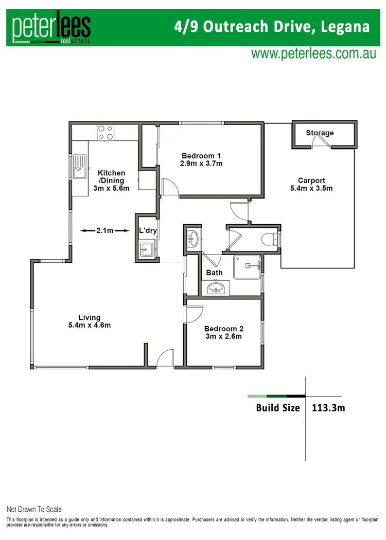 Floorplan of Homely unit listing, 4/9 Outreach Drive, Legana TAS 7277
