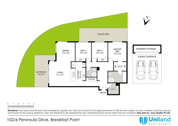 Floorplan of Homely apartment listing, 102/6 Peninsula Drive, Breakfast Point NSW 2137