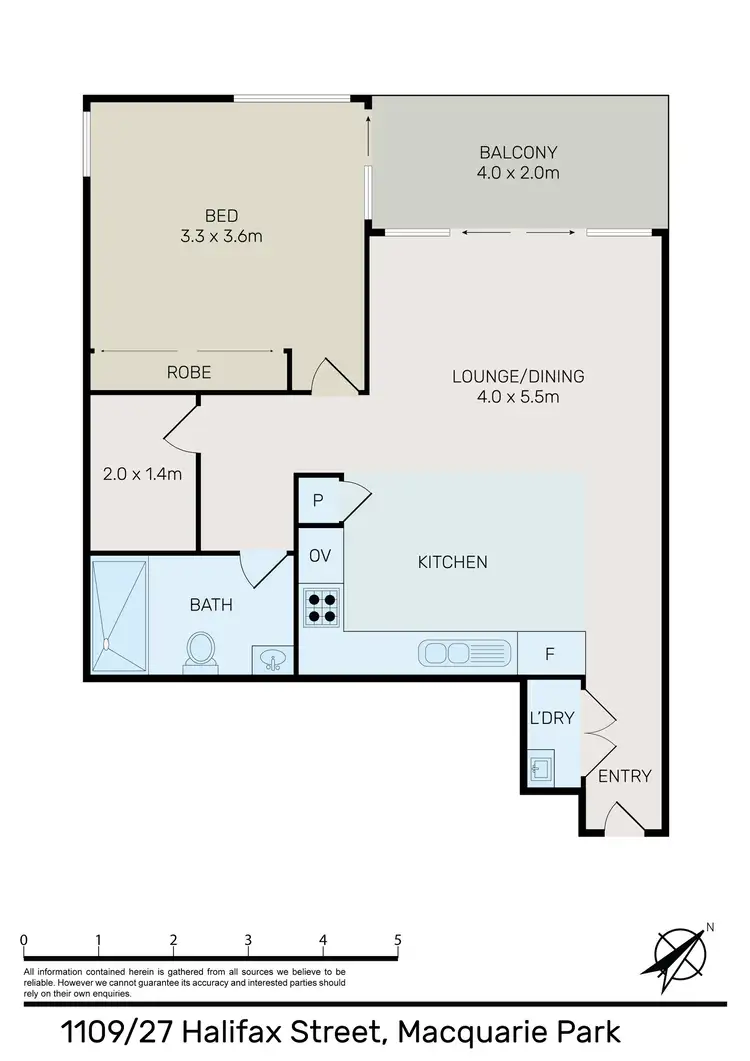 Floorplan of Homely apartment listing, 1109/27 Halifax Street, Macquarie Park NSW 2113