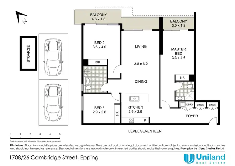 Floorplan of Homely apartment listing, 1708/26 Cambridge Street, Epping NSW 2121