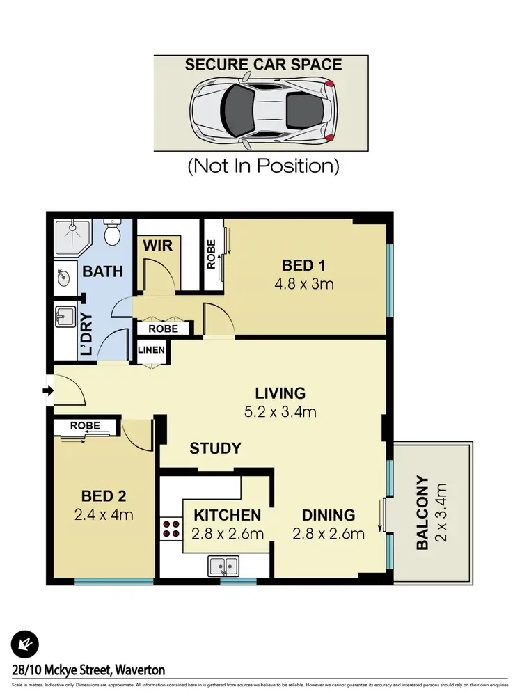 Floorplan of Homely apartment listing, 28/10 McKye Street, Waverton NSW 2060