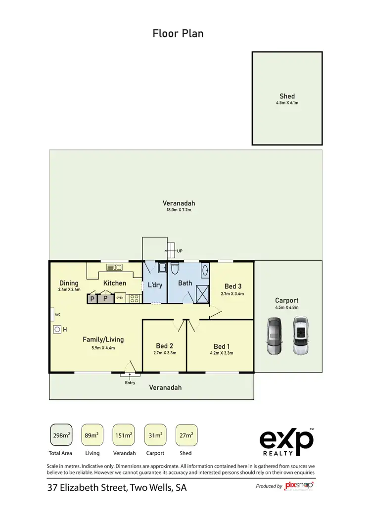 Floorplan of Homely house listing, 37 Elizabeth Street, Two Wells SA 5501