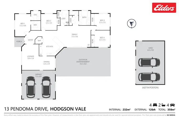 Floorplan of Homely house listing, 13 Pendoma Drive, Hodgson Vale QLD 4352