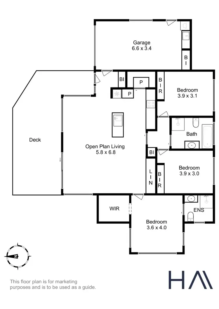 Floorplan of Homely unit listing, 1/4 Highgrove Road, Rokeby TAS 7019