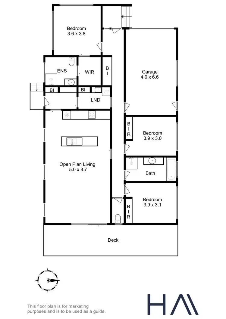 Floorplan of Homely townhouse listing, 2/4 Highgrove Road, Rokeby TAS 7019