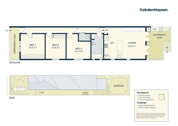Floorplan of Homely semi-detached listing, 12 Lucas Avenue, Russell Lea NSW 2046
