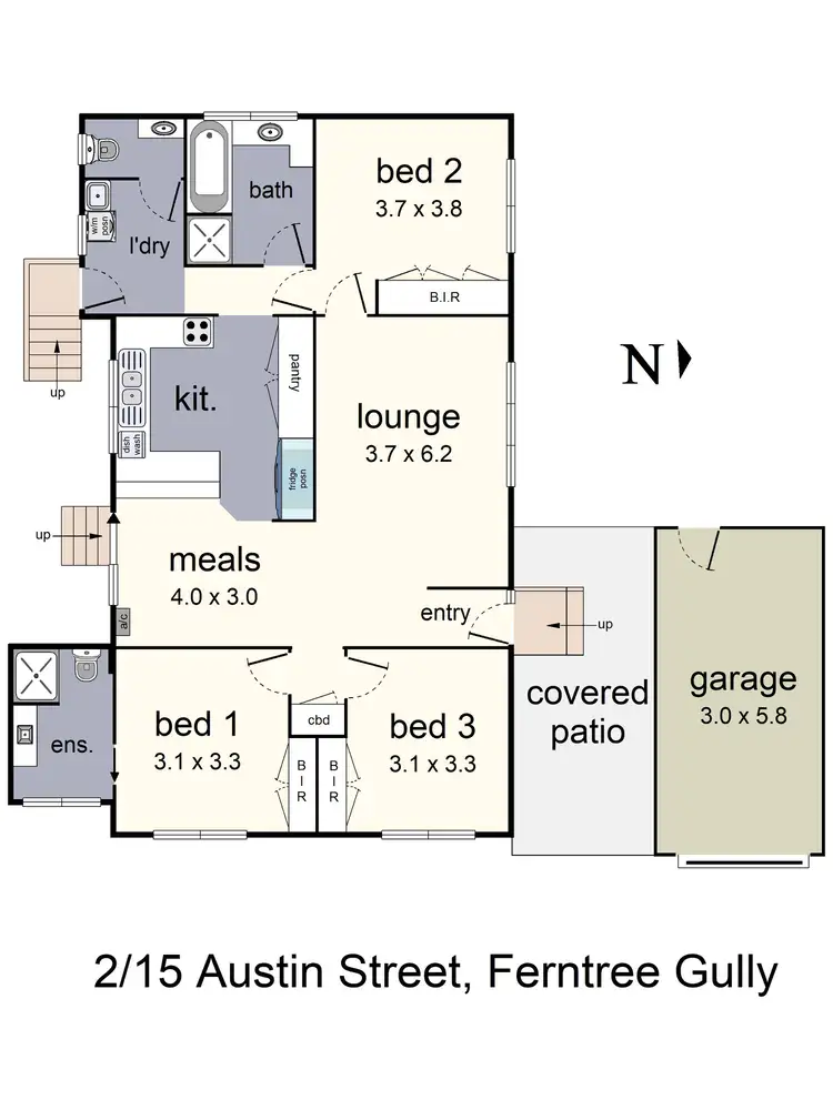 Floorplan of Homely unit listing, 2/15 Austin Street, Ferntree Gully VIC 3156