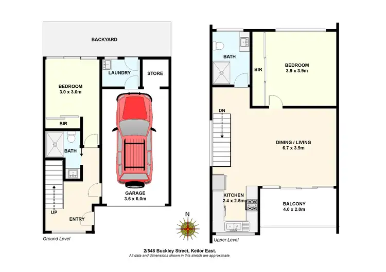 Floorplan of Homely townhouse listing, 2/548 Buckley Street, Keilor East VIC 3033