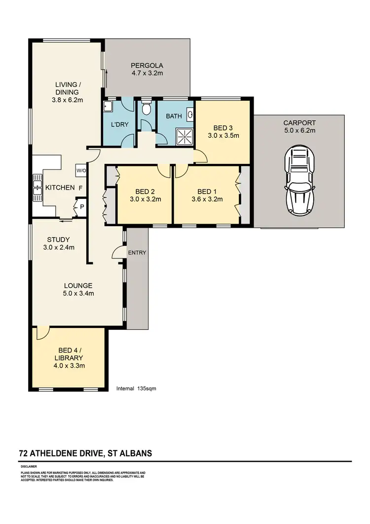 Floorplan of Homely house listing, 72 Atheldene Drive, St Albans VIC 3021