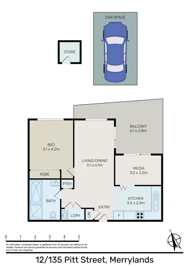 Floorplan of Homely unit listing, 12/135-137 Pitt Street, Merrylands NSW 2160