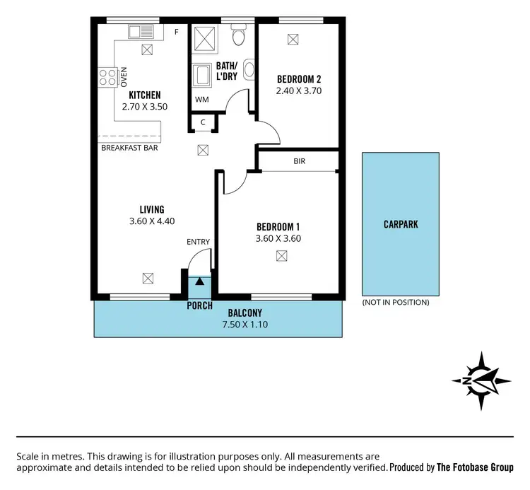 Floorplan of Homely unit listing, 6/53 Downing Street, Hove SA 5048