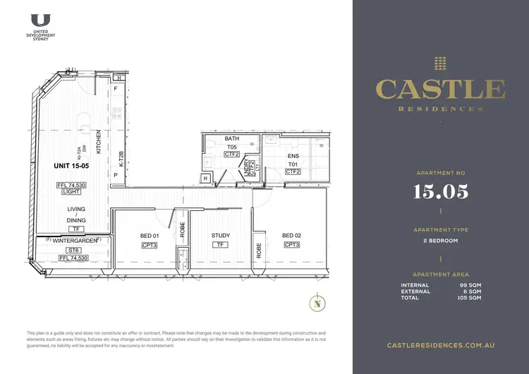 Floorplan of Homely apartment listing, 1505/116 Bathurst Street, Sydney NSW 2000