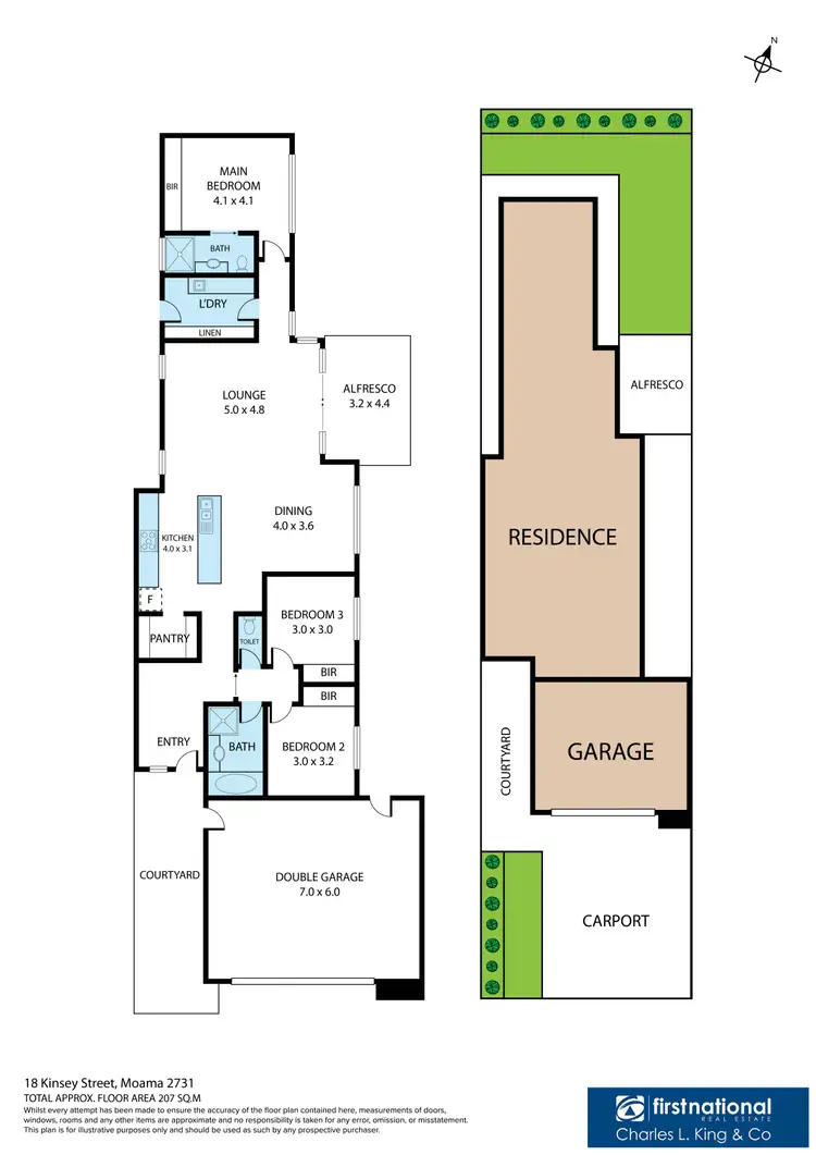 Floorplan of Homely townhouse listing, 18A Kinsey Street, Moama NSW 2731