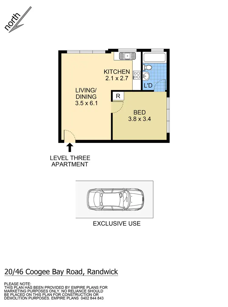 Floorplan of Homely apartment listing, 20/46 Coogee Bay Road, Randwick NSW 2031