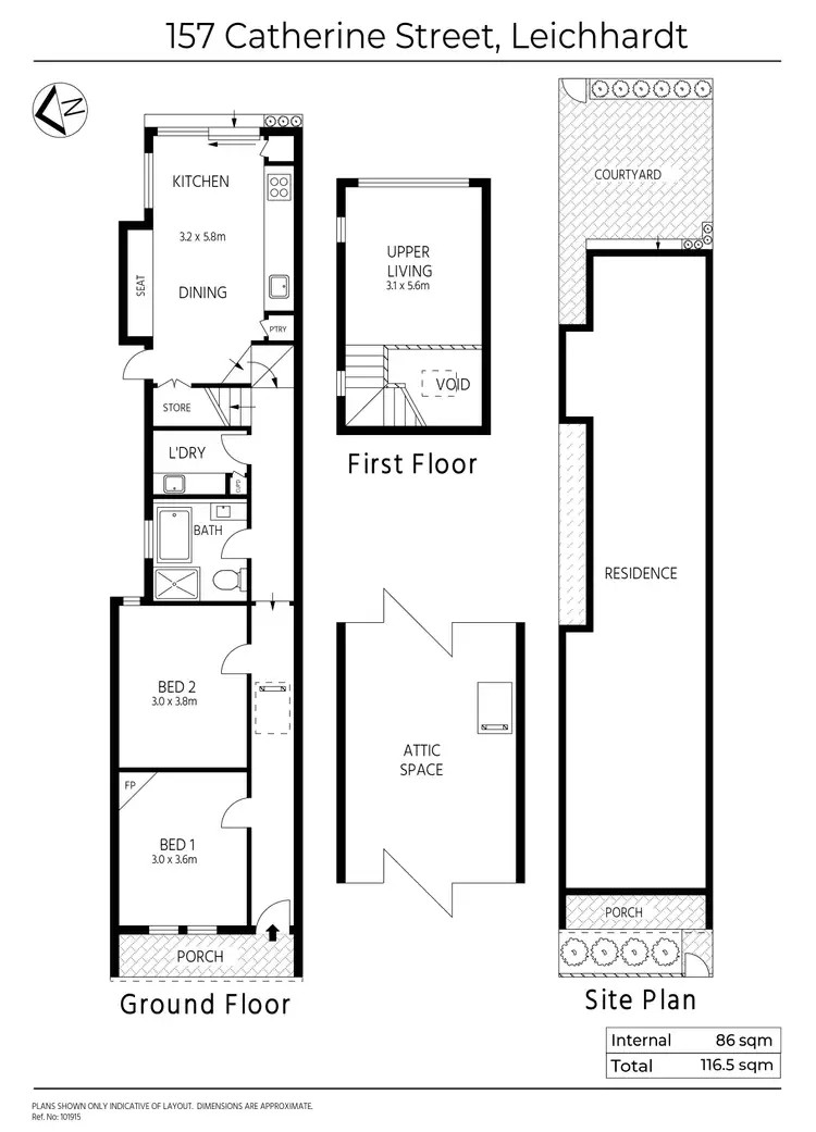 Floorplan of Homely house listing, 157 Catherine Street, Leichhardt NSW 2040