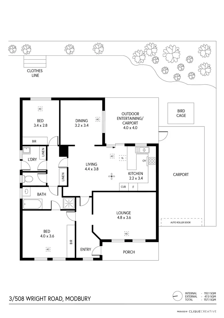 Floorplan of Homely unit listing, 3/508 Wright Road, Modbury SA 5092