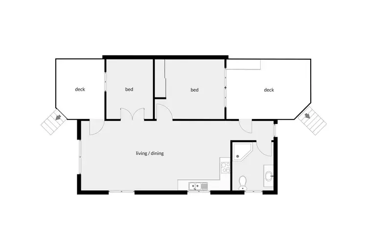 Floorplan of Homely semi-detached listing, 1-2/91 Woodward Street, Edge Hill QLD 4870
