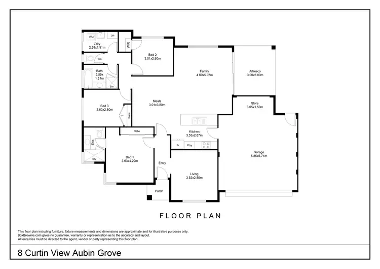 Floorplan of Homely house listing, 8 Curtin View, Aubin Grove WA 6164
