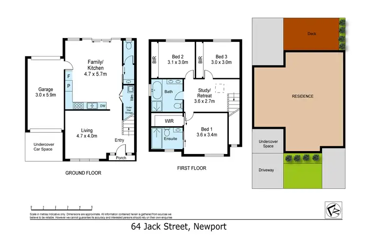 Floorplan of Homely townhouse listing, 64 Jack Street, Newport VIC 3015