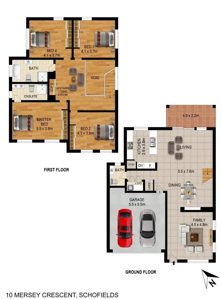 Floorplan of Homely house listing, 10 Mersey Crescent, Schofields NSW 2762