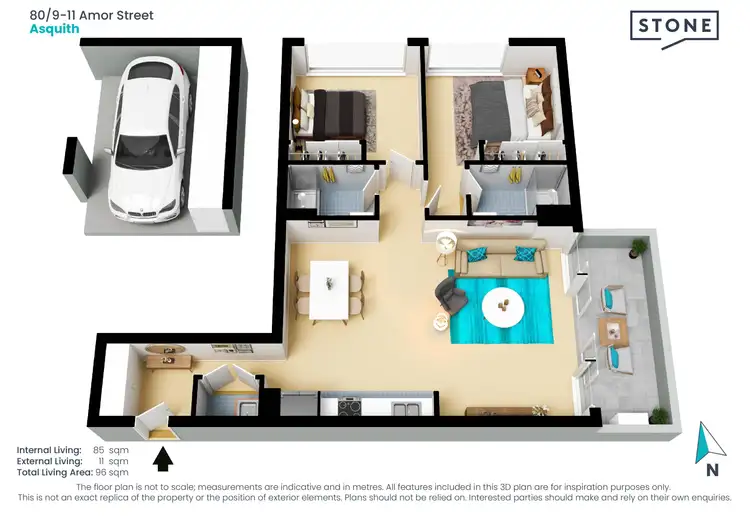 Floorplan of Homely apartment listing, 80/9-11 Amor Street, Asquith NSW 2077