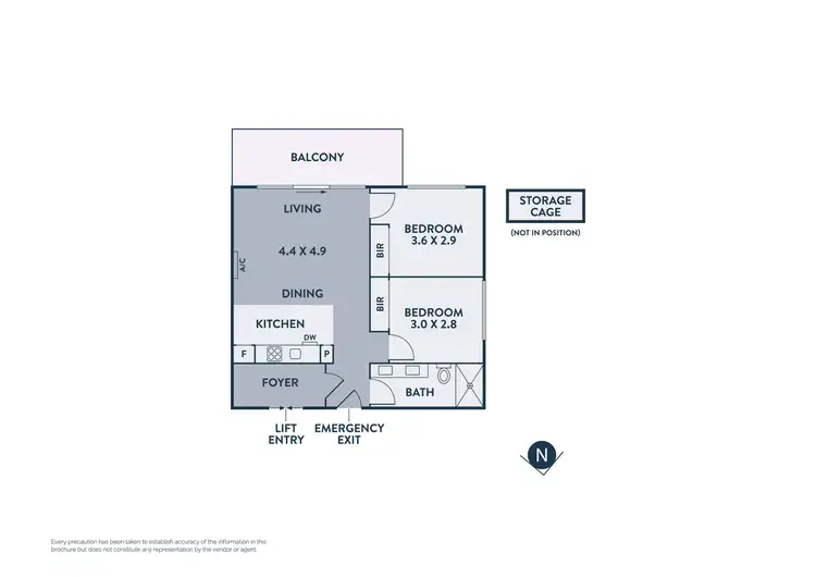 Floorplan of Homely apartment listing, 202/16 Separation Street, Northcote VIC 3070
