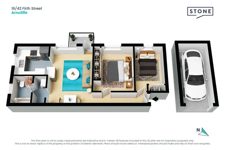 Floorplan of Homely unit listing, 16/42 Firth Street, Arncliffe NSW 2205