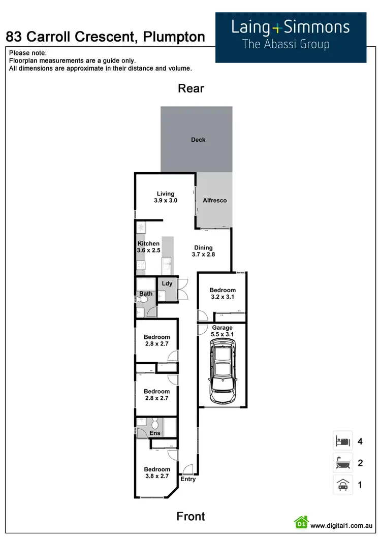 Floorplan of Homely house listing, 83 Carroll Crescent, Plumpton NSW 2761