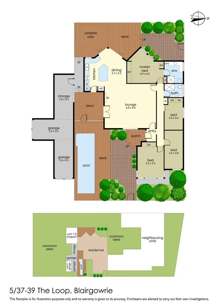 Floorplan of Homely townhouse listing, 5/37-39 The Loop, Blairgowrie VIC 3942