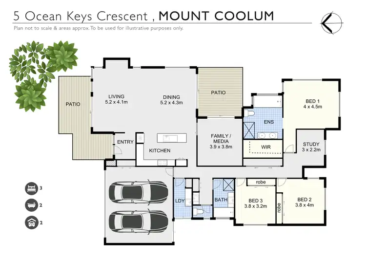 Floorplan of Homely house listing, 5 Ocean Keys Crescent, Mount Coolum QLD 4573