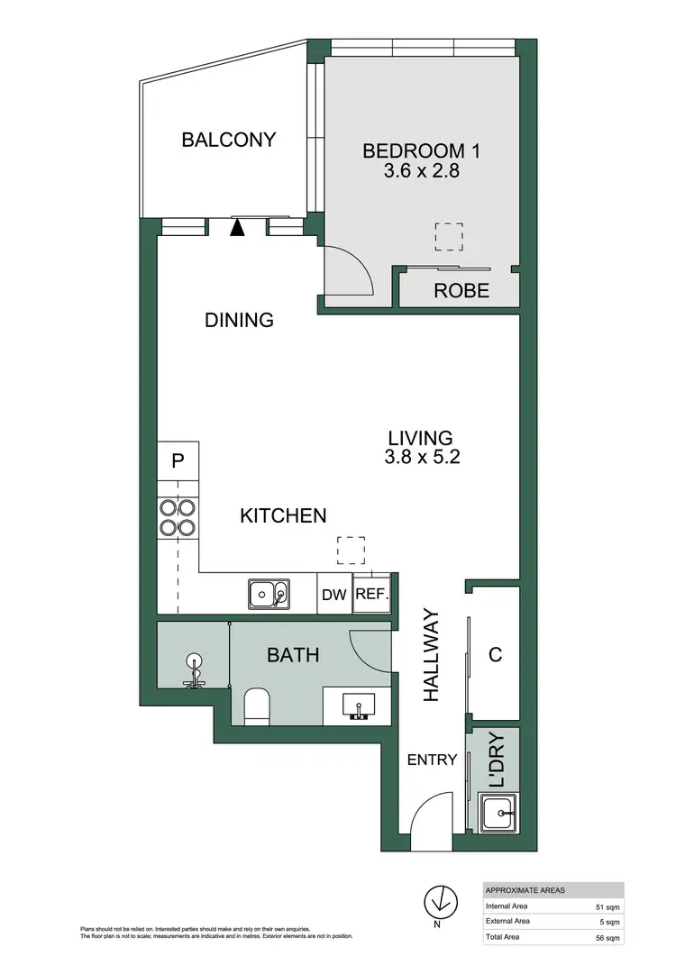 Floorplan of Homely apartment listing, 1202/180 Franklin Street, Adelaide SA 5000