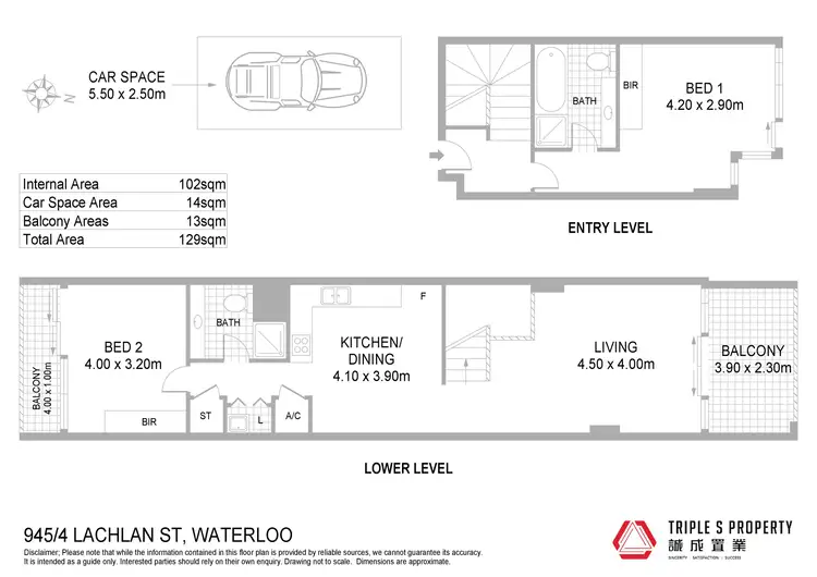 Floorplan of Homely apartment listing, 945/4 Lachlan Street, Waterloo NSW 2017