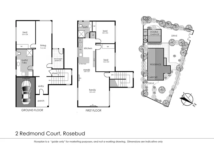 Floorplan of Homely house listing, 2 Redmond Court, Rosebud VIC 3939