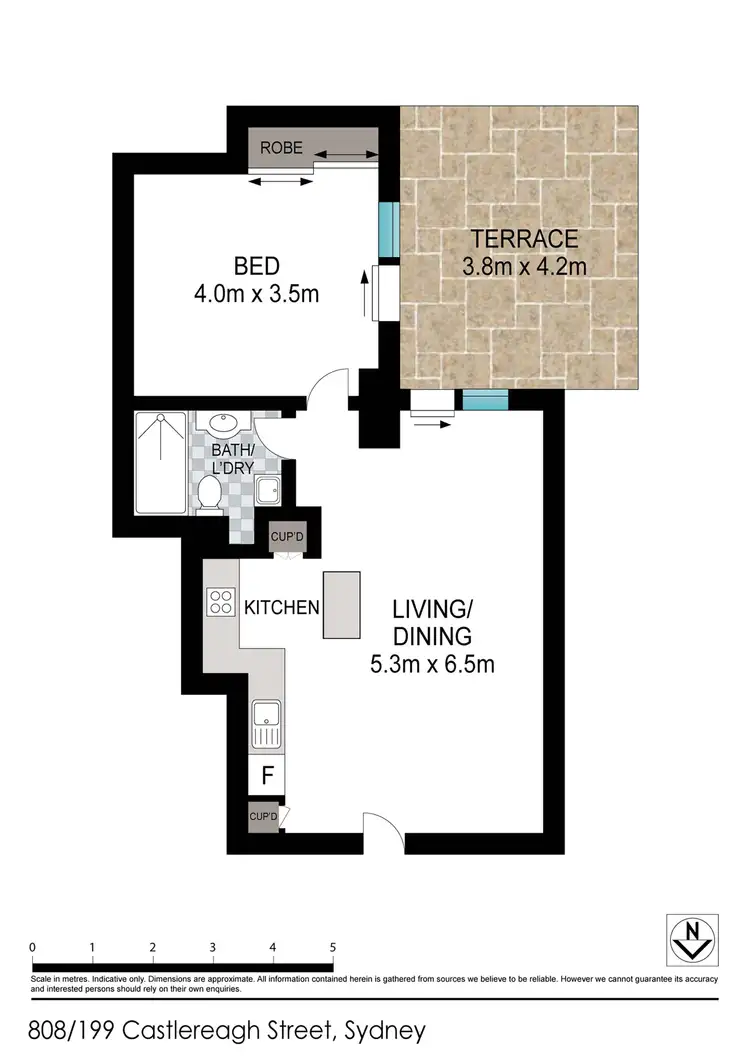 Floorplan of Homely apartment listing, Level 8/197-199 Castlereagh Street, Sydney NSW 2000
