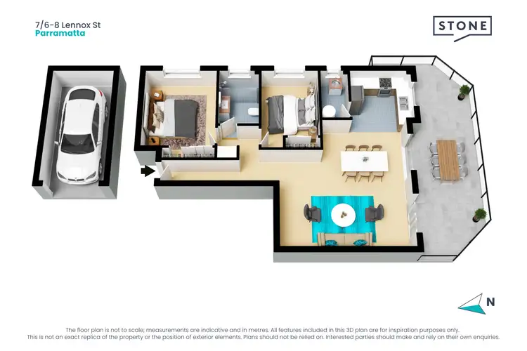 Floorplan of Homely apartment listing, 7/6-8 Lennox Street, Parramatta NSW 2150