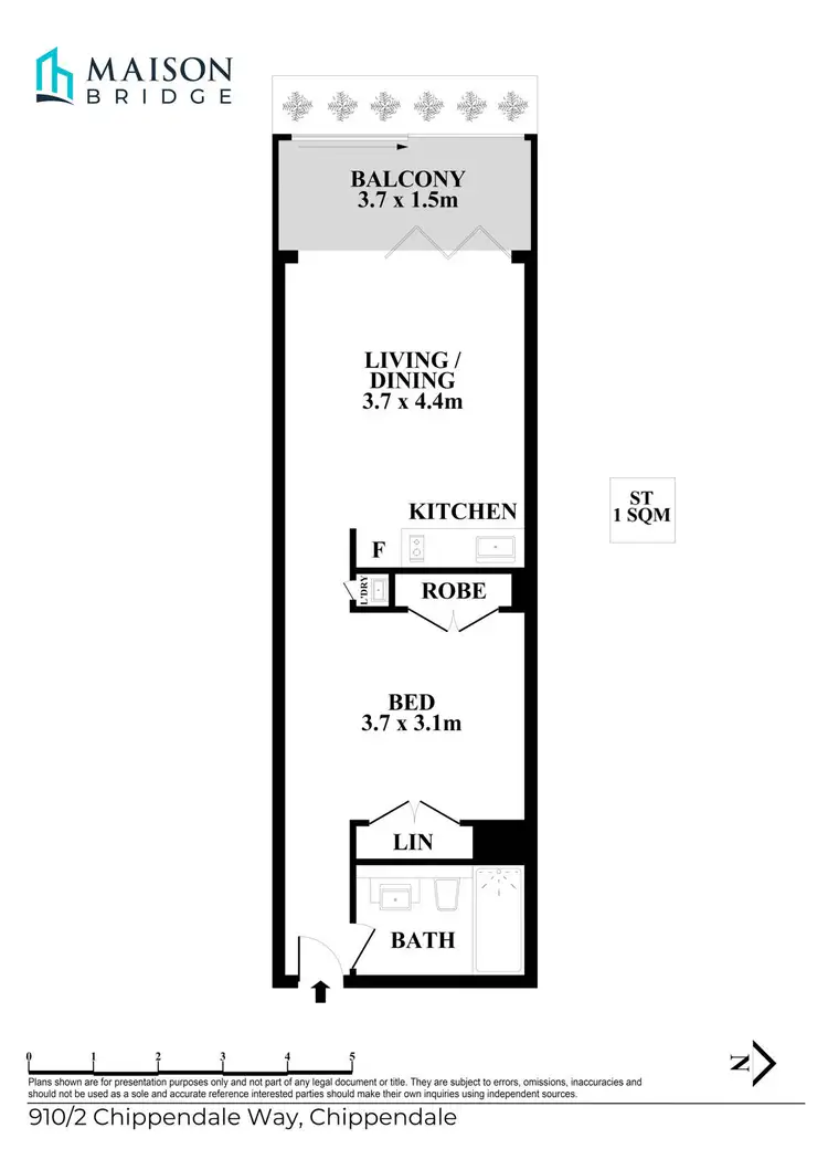 Floorplan of Homely apartment listing, 910/2 Chippendale Way, Chippendale NSW 2008