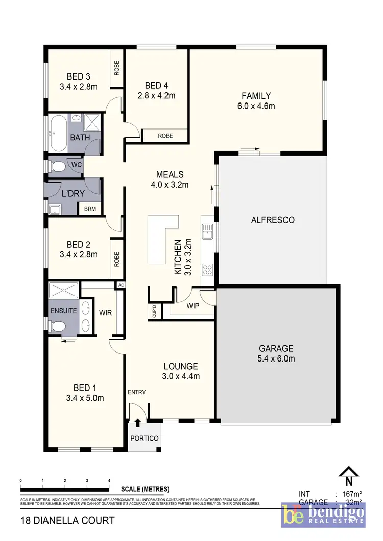 Floorplan of Homely house listing, 18 Dianella Court, Kangaroo Flat VIC 3555